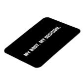 私の体私の決定白黒中絶権 マグネット (左側)