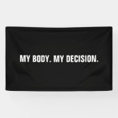 私の体私の決定白黒中絶権 横断幕 (横)