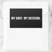私の体私の決定白黒中絶権 長方形シール (バッグ)