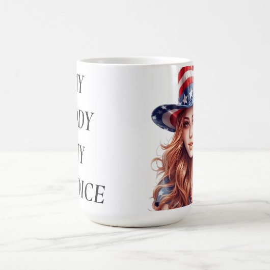 私の体私の選択は女性の権利 コーヒーマグカップ (中央)