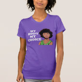 私の体私の選択アフリカ系アメリカ人フェミニストウーメン Tシャツ (正面)
