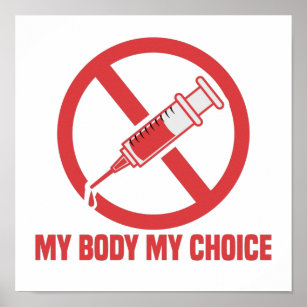 私の体私の選択アンチワクチン針 ポスター