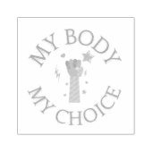 私の体私の選択ピンク拳フェミニスト ラバースタンプ (インプリント)