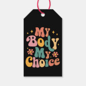 私の体私の選択フェミニストプロの選択 ギフトタグ (裏面)