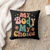 私の体私の選択フェミニストプロの選択 クッション (ブランケット)