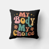 私の体私の選択フェミニストプロの選択 クッション (裏面)