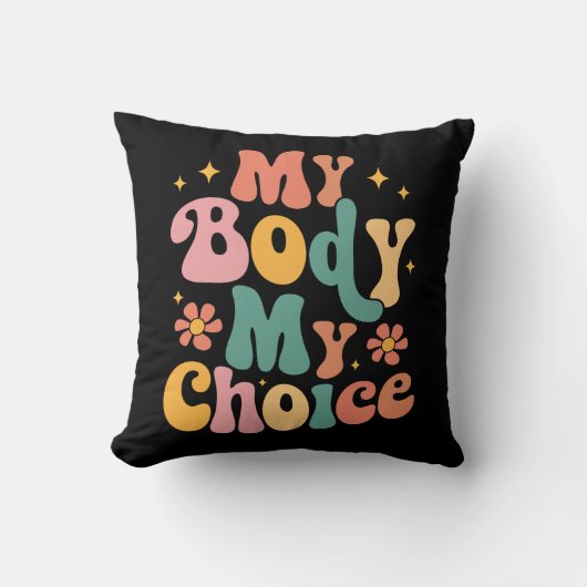 私の体私の選択フェミニストプロの選択 クッション (正面)