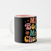 私の体私の選択フェミニストプロの選択 ツートーンマグカップ (正面左)