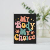 私の体私の選択フェミニストプロの選択 ポストカード (スタンド正面)