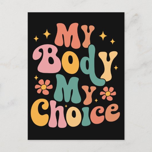 私の体私の選択フェミニストプロの選択 ポストカード (正面)