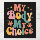 私の体私の選択フェミニストプロの選択 ワインラベル (シングルラベル)