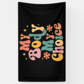 私の体私の選択フェミニストプロの選択 横断幕 (縦)