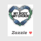 私の体私の選択フェミニストプロチョイス シール (シート)