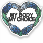 私の体私の選択フェミニストプロチョイス シール (正面)
