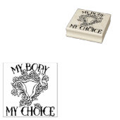 私の体私の選択フェミニストプロチョイス ラバースタンプ (押印)