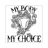 私の体私の選択フェミニストプロチョイス ラバースタンプ (インプリント)