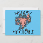 私の体私の選択フェミニストプロチョイス 招待状 (正面)