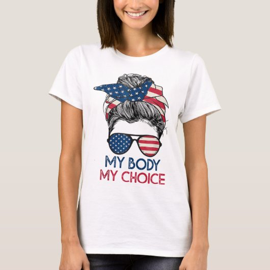 私の体私の選択フェミニスト女性の権利メッシーブ Tシャツ (正面)