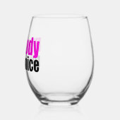 私の体私の選択プロチョイスフェミニスト ステムなしワイングラス (左)