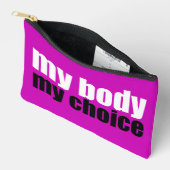 私の体私の選択Prochoiceフェミニストピンク アクセサリーポーチ (見開き)