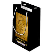 私の体重に見合う金ゴールド スモールペーパーバッグ (裏面アングル)
