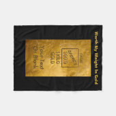 私の体重に見合う金ゴールド フリースブランケット (正面(横))