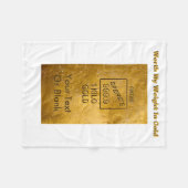 私の体重に見合う金ゴールド フリースブランケット (正面(横))