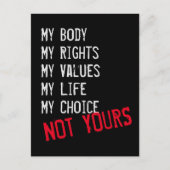 私の体、あなたではない ポストカード (正面)