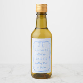 私の何か青い？キュートな弓の花嫁の提案 ワインラベル