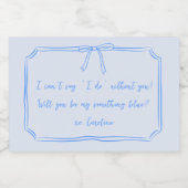 私の何か青い？船首の花嫁の提案 スパークリングワインラベル (シングルラベル)