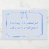 私の何か青い？船首の花嫁の提案 スパークリングワインラベル (シングルラベル)