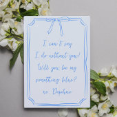 私の何か青い？船首の花嫁の提案 招待状