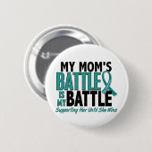 私の余りに戦いのお母さんの卵巣癌 缶バッジ (正面&裏面)