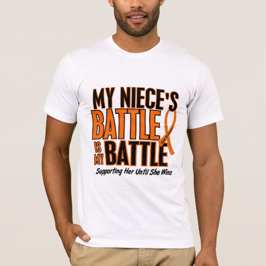 私の余りに戦いの姪の白血病 Tシャツ (正面)