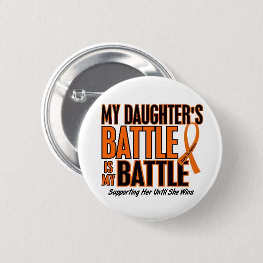 私の余りに戦いの娘の白血病 缶バッジ (正面&裏面)