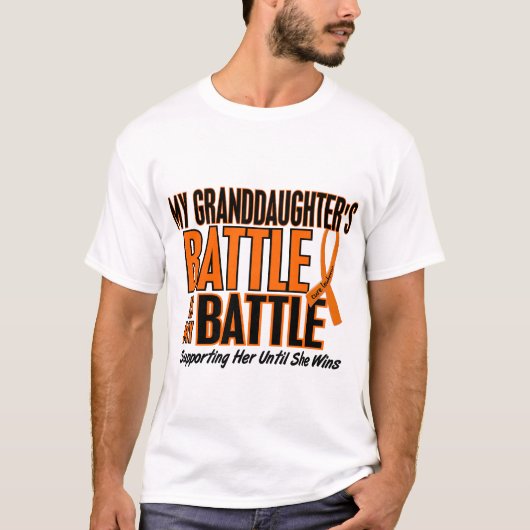 私の余りに戦いの孫娘の白血病 Tシャツ (正面)