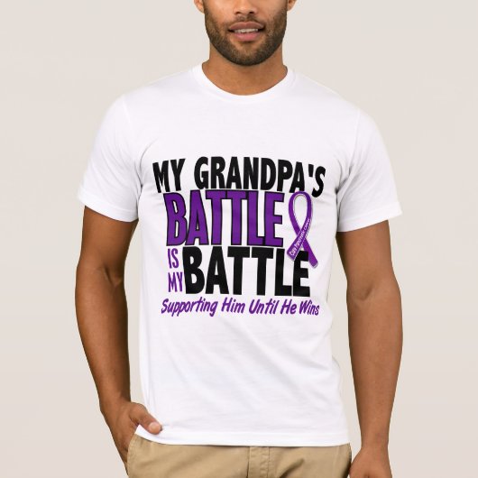 私の余りに戦いの祖父の膵臓癌 Tシャツ (正面)
