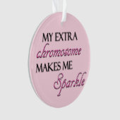 私の余分染色体は私をクリスマス光らせます オーナメント (正面)