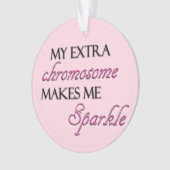 私の余分染色体は私をクリスマス光らせます オーナメント (正面)