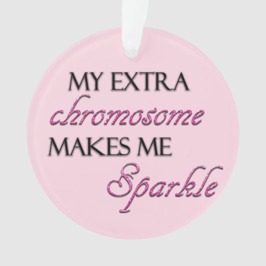 私の余分染色体は私をクリスマス光らせます オーナメント (正面)