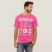 私の余暇に行うかわいい羊の物が震える Tシャツ (正面フル)