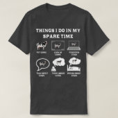 私の余暇に行うこと牛の恋人農家牛 Tシャツ (デザイン正面)