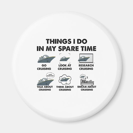 私の余暇に行う休暇クルージング マグネット (正面)