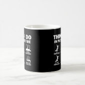 私の余暇のスノーボードでできること コーヒーマグカップ (中央)