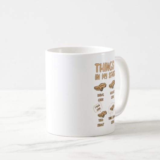 私の余暇の車の愛好家の中で行うことおもしろい コーヒーマグカップ (正面右)