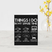 私の余暇の過ごし方 バイク乗りのもの カード (黄色い花)