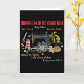 私の余暇の過ごし方 生地を買って布を縫う カード (黄色い花)