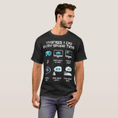 私の余暇の過ごし方 面白いゲーマー ゲーム Tシャツ (正面フル)