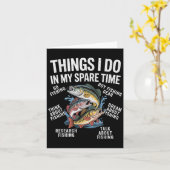 私の余暇の過ごし方 面白い釣り グラフィック カード (黄色い花)