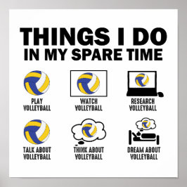 私の余暇バレーボールの仕事おもしろい ポスター